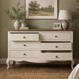 Camille Chest - 6 Drawer - Wide - French Style - Ivory