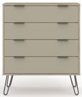Augusta Driftwood 4 Drawer Chest with Hairpin Legs