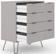 Augusta Grey 4 Drawer Chest with Hairpin Legs
