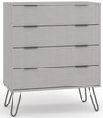 Augusta Grey 4 Drawer Chest with Hairpin Legs