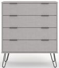 Augusta Grey 4 Drawer Chest with Hairpin Legs