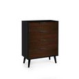 Alba Black and Walnut Chest of Drawers - 4 Drawer