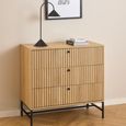 Albany Oak Ribbed 3 Drawer Chest