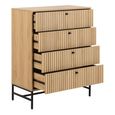 Albany Oak Ribbed 4 Drawer Chest