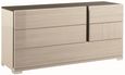 Teodora Wide Dresser - 5 Drawer - Cream Gloss