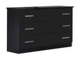 Ambra Black Italian 3 Drawer Dresser