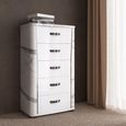 Anna Tall Chest - 5 Drawer - White