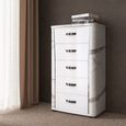 Anna Tall Chest - 5 Drawer - White