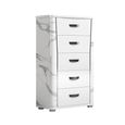 Anna Tall Chest - 5 Drawer - White