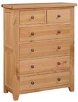Appleby Oak Chest of Drawer, 2 + 4 Drawers