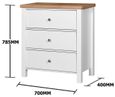 Arthur White 3 Drawer Small Chest