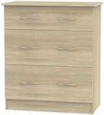 Avon Oak Effect 3 Drawer Deep Chest