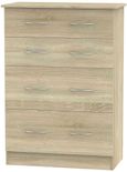 Avon Oak Effect 4 Drawer Deep Chest