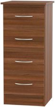 Avon Walnut Effect 4 Drawer Narrow Chest