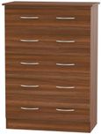 Avon Walnut Effect 5 Drawer Chest
