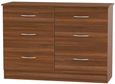 Avon Walnut Effect 6 Drawer Midi Chest