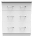Avon White 3 Drawer Deep Chest