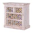 Awendaw Chest - 2+2 Drawer - Mango Wood - White Washed