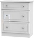 Balmoral White Gloss 3 Drawer Deep Chest