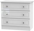 Balmoral White Gloss 3 Drawer Small Chest