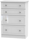 Balmoral White Gloss 4 Drawer Deep Chest