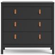Barcelona Black 3 Drawer Small Chest