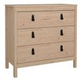 Barcelona Jackson Hickory Oak 3 Drawer Chest