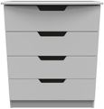 Bella Grey 4 Drawer Chest