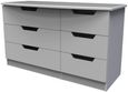 Bella Grey 6 Drawer Midi Dresser