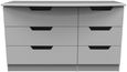 Bella Grey 6 Drawer Midi Dresser