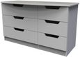 Bella Grey Ash 6 Drawer Midi Dresser