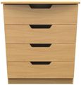 Bella Oak Effect 4 Drawer Chest