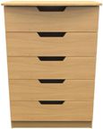 Bella Oak Effect 5 Drawer Chest