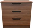 Bella Walnut Effect 3 Drawer Small Chest