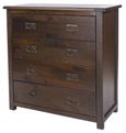 Boston Dark Wood 4 Drawer Chest