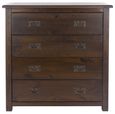 Boston Dark Wood 4 Drawer Chest