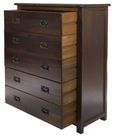 Boston Dark Wood 5 Drawer Chest