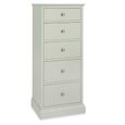 Ashby Soft Grey Tall Chest - 5 Drawer