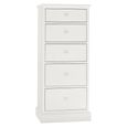 Ashby White Tall Chest - 5 Drawer