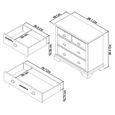 Hampstead White Chest - 2+2 Drawer
