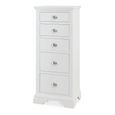 Hampstead White Tall Chest - 5 Drawer