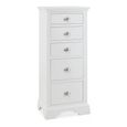 Hampstead White Tall Chest - 5 Drawer