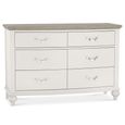 Montreux Wide Chest - 6 Drawer - Grey Washed Oak & Soft Grey