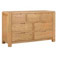 Bergen Wide Chest - 4+3 Drawer - Oak