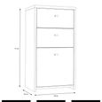 Best Oak and White 2 Drawer 1 Door Cabinet