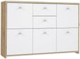 Best Oak and White 2 Drawer 5 Door Wide Chest