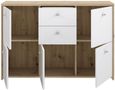 Best Oak and White 2 Drawer 5 Door Wide Chest