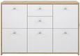 Best Oak and White 2 Drawer 5 Door Wide Chest