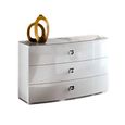 Betty White Gloss 3 Drawer Chest - Bow Front