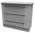 Beverley Grey 3 Drawer Small Chest